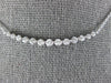 ESTATE .56CT DIAMOND 18K WHITE GOLD ROUND GRADUATING BAR HAPPY FACE FUN NECKLACE