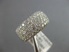LARGE 2.67CT DIAMOND 14KT WHITE GOLD 3D MULTI ROW PAVE CLASSIC ANNIVERSARY RING