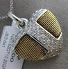 ESTATE LARGE .62CT DIAMOND 14K WHITE & YELLOW GOLD MULTI ROPE HEART LOVE PENDANT