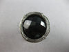 ESTATE EXTRA LARGE AAA BLACK ONYX 18KT BLACK GOLD 3D ROUND FILIGREE FUN RING