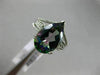 LARGE 5.15CT DIAMOND & AAA MYSTIC TOPAZ 14KT WHITE GOLD FILIGREE ENGAGEMENT RING