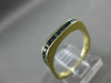 ESTATE .60CT AAA ASSCHER CUT SAPPHIRE 14KT YELLOW GOLD WEDDING RING BAND #20288