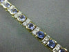ESTATE WIDE 11.80CT DIAMOND & AAA TANZANITE 14KT W&Y GOLD BRACELET STUNNING 1913