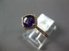 ESTATE 1.02CT DIAMOND & AAA AMETHYST 14KT ROSE GOLD 3D CUSHION HALO FUN RING