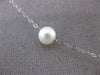 ESTATE AAA PEARL 14KT WHITE GOLD PEARL BY THE YARD DIAMOND CUT NECKLACE #24949