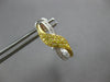 .46CT WIHTE & FANCY YELLOW DIAMOND 18K WHITE GOLD CRISS CROSS X HANGING EARRINGS