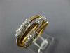ESTATE WIDE .32CT DIAMOND 18KT WHITE & ROSE GOLD CRISS CROSS PAVE SNAKE FUN RING