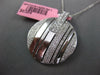 ESTATE LARGE 1.13CT DIAMOND 18K WHITE GOLD PRINCESS & ROUND CIRCULAR FUN PENDANT