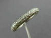 ESTATE .40CT ROUND DIAMOND 18KT WHITE GOLD PAVE ETERNITY ANNIVERSARY RING #13366