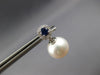 .53CT DIAMOND & AAA SAPPHIRE & AAA SOUTH SEA PEARL 14KT WHITE GOLD 3D EARRINGS