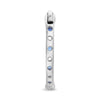 1.73CT DIAMOND & AAA SAPPHIRE 14K WHITE GOLD 3D INSIDE OUT HOOP HANGING EARRINGS