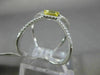 ESTATE LARGE .73CT DIAMOND & AAA YELLOW SAPPHIRE 14K WHITE GOLD 3D HALO FUN RING