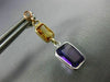 2.88CT DIAMOND & AAA CITRINE & AMETHYST 14KT TRI COLOR GOLD 3D HANGING EARRINGS