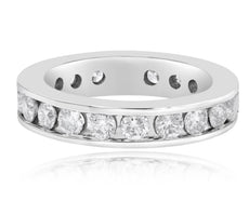 1.91CT DIAMOND 14KT WHITE GOLD CLASSIC CHANNEL ETERNITY WEDDING ANNIVERSARY RING