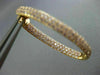 ESTATE WIDE & LONG 2.14CT PINK DIAMOND 18KT ROSE GOLD DOUBLE SIDED HOOP EARRINGS