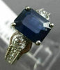 ESTATE 2.83CT DIAMOND & SAPPHIRE 14K WHITE GOLD 3D FILIGREE ENGAGEMENT RING 1772