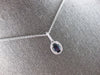 ESTATE .8CT DIAMOND & AAA SAPPHIRE 14KT WHITE GOLD 3D OVAL & ROUND PENDANT 28160