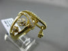 ESTATE EXTRA LARGE .45CT DIAMOND 14KT YELLOW GOLD 3D FLOWER FLOATING FUN RING