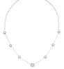 1.04CT DIAMOND 18KT WHITE GOLD 3D ROUND & BAGUETTE OVAL & ROUND LOVE NECKLACE