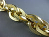 ESTATE LARGE AND LONG 18K YELLOW GOLD 3D OVAL INTERTWINING LINK BRACELET #26106
