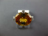 5.74CT DIAMOND & AAA CITRINE 14K WHITE GOLD OVAL & ROUND FRIENDSHIP PROMISE RING