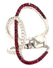 ESTATE .73CT DIAMOND & AAA RUBY 18KT WHITE GOLD 3D CLASSIC LOVE KNOT FUN RING