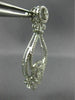 ESTATE LARGE 2.02CT DIAMOND 14K WHITE GOLD OPEN FILIGREE FLOWER HANGING EARRINGS