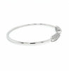 ESTATE 1.40CT DIAMOND 18K WHITE GOLD 3D MULTI ROW DOUBLE BAR FUN BANGLE BRACELET