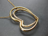 ESTATE LARGE .27CT DIAMOND 18KT ROSE GOLD DOUBLE HEART FUN LOVE FLOATING PENDANT
