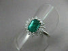 ANTIQUE 1.90CT DIAMOND & AAA COLOMBIAN EMERALD PLATINUM ENGAGEMENT RING #22258