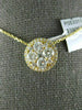 ESTATE LARGE 1.03CT DIAMOND 18KT YELLOW GOLD CLASSIC ROUND CLUSTER HALO PENDANT