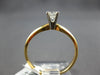ESTATE .20CT DIAMOND 14KT 2 TONE GOLD ROUND SOLITAIRE 4 PRONG ENGAGEMENT RING