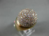ESTATE LARGE 2.75CT PINK DIAMOND 18K ROSE GOLD 3D ROUND DOME SHAPE FUN LOVE RING