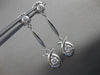 ESTATE .55CTW DIAMOND 14KT WHITE GOLD HANGING DANGLE STUD EARRINGS FG VS #16071