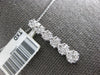 ESTATE .50CT DIAMOND 14K WHITE GOLD CLUSTER FLOWER JOURNEY LOVE FLOATING PENDANT