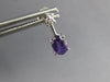 1.02CT DIAMOND & AAA AMETHYST 14K WHITE GOLD OVAL & ROUND ARROW HANGING EARRINGS
