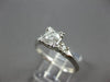 ANTIQUE LARGE .69CT DIAMOND PLATINUM 3 STONE FILIGREE 3D ENGAGEMENT RING #28020