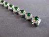 7.04CT DIAMOND & AAA EMERALD 18KT 2 TONE GOLD PEAR SHAPE & ROUND TENNIS BRACELET