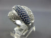 EXTRA LARGE 2.01CT DIAMOND & AAA SAPPHIRE 14KT WHITE GOLD PAVE ANNIVERSARY RING