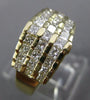 ESTATE WIDE .90CT PRINCESS CUT DIAMOND 14KT YELLOW GOLD PYRAMID ANNIVERSARY RING