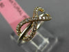 ESTATE .38CT PINK DIAMOND 18KT WHITE & ROSE GOLD 3D CLASSIC INFINITY LOVE RING