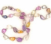 LARGE 67.69CT DIAMOND & AAA SAPPHIRE 18KT WHITE GOLD 3D MULTI SHAPE FUN NECKLACE