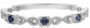 .11CT DIAMOND & AAA SAPPHIRE 14KT WHITE GOLD INFINITY FILIGREE ANNIVERSARY RING