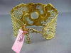 ESTATE LARGE 6.50CT DIAMOND & AAA YELLOW TOPAZ 14K YELLOW GOLD BANGLE BRACELET