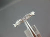 ESTATE .20CT DIAMOND 18KT WHITE GOLD 3D CLASSIC ROPE SEMI ETERNITY LOVE RING