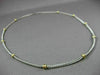 ESTATE LONG 14KT WHITE & YELLOW GOLD ITALIAN BEAD BY THE YARD NECKLACE #22905