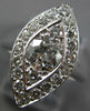 LARGE 1.05CT DIAMOND PLATINUM 3D MARQUISE SHAPE FILIGREE ENGAGEMENT RING #27032