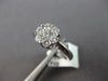 ESTATE .75CT DIAMOND 14KT WHITE GOLD 3D CLASSIC ROUND INVISIBLE FLOWER LOVE RING