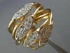 ESTATE LARGE .50CT DIAMOND 14K ROSE GOLD 3D MULTI ROW CRISS CROSS PAVE LOVE RING