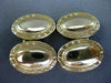 ANTIQUE LARGE 14KT YELLOW GOLD OVAL FILIGREE DOUBLE SIDED CUFF LINKS #21206